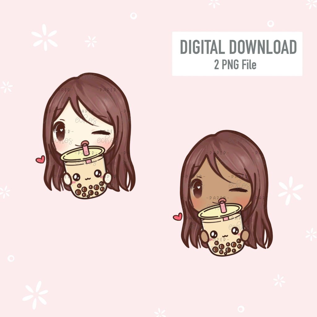 Bubble Tea / Boba Sunny - Digital Download