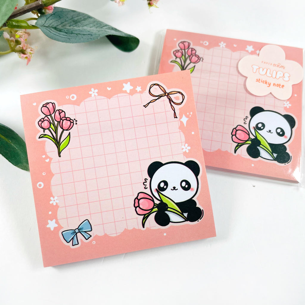 Tulips Sticky Note Pad - 50 Sheets