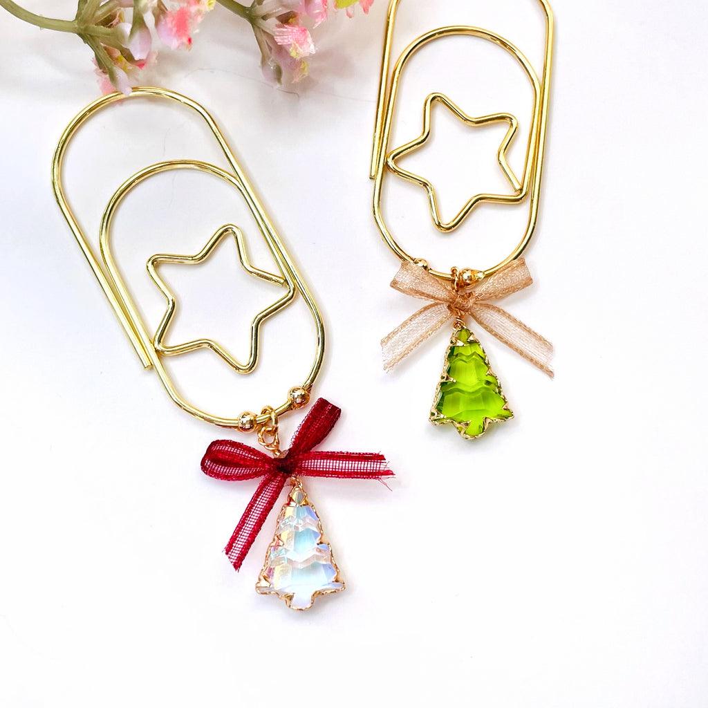 Christmas Trees Planner / Paper Clip Charm