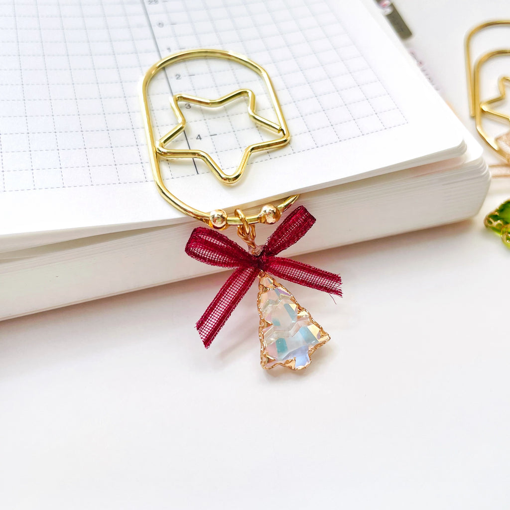 Christmas Trees Planner / Paper Clip Charm