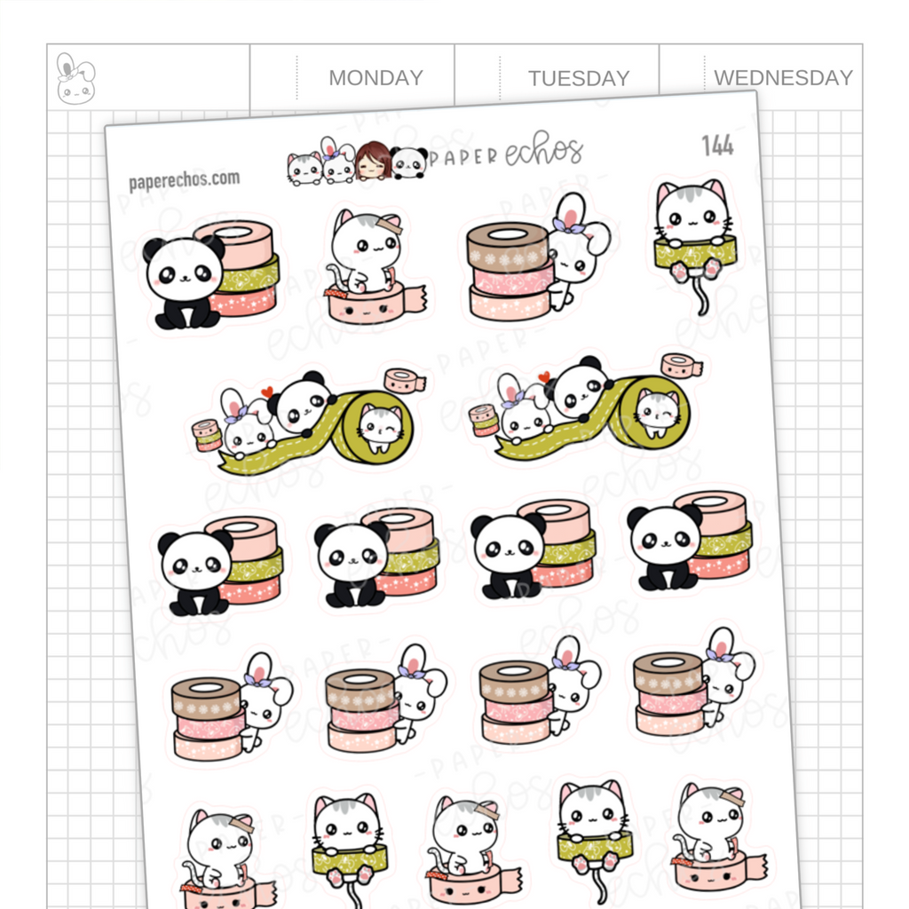 Washi Love Planning Character Stickers