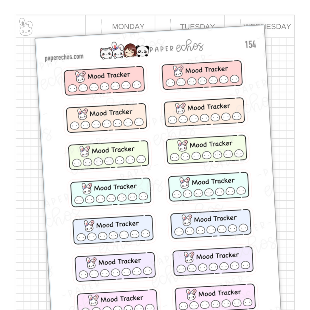 Mood Tracker Functional Stickers