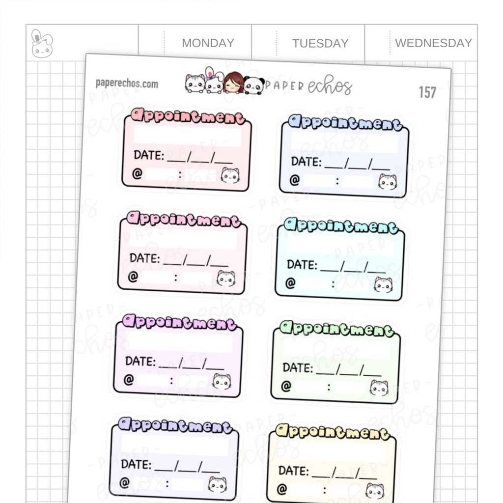 Appointment Tracker Functional Stickers
