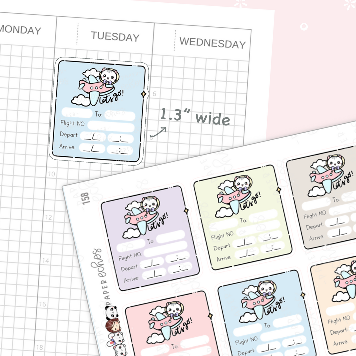 Flight Tracker Functional Stickers /R131 | PaperEchos