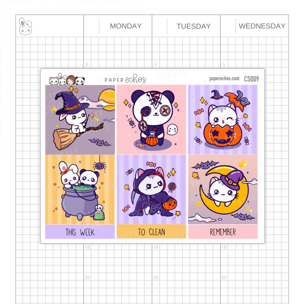 Halloween Hobonichi Cousin Kit - 3 Pages