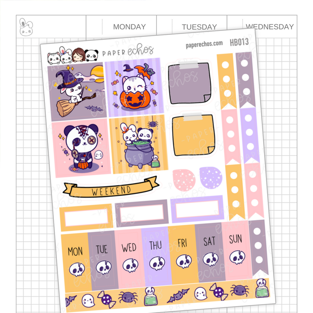 Halloween Hobonichi Weeks Sticker - 1 Page