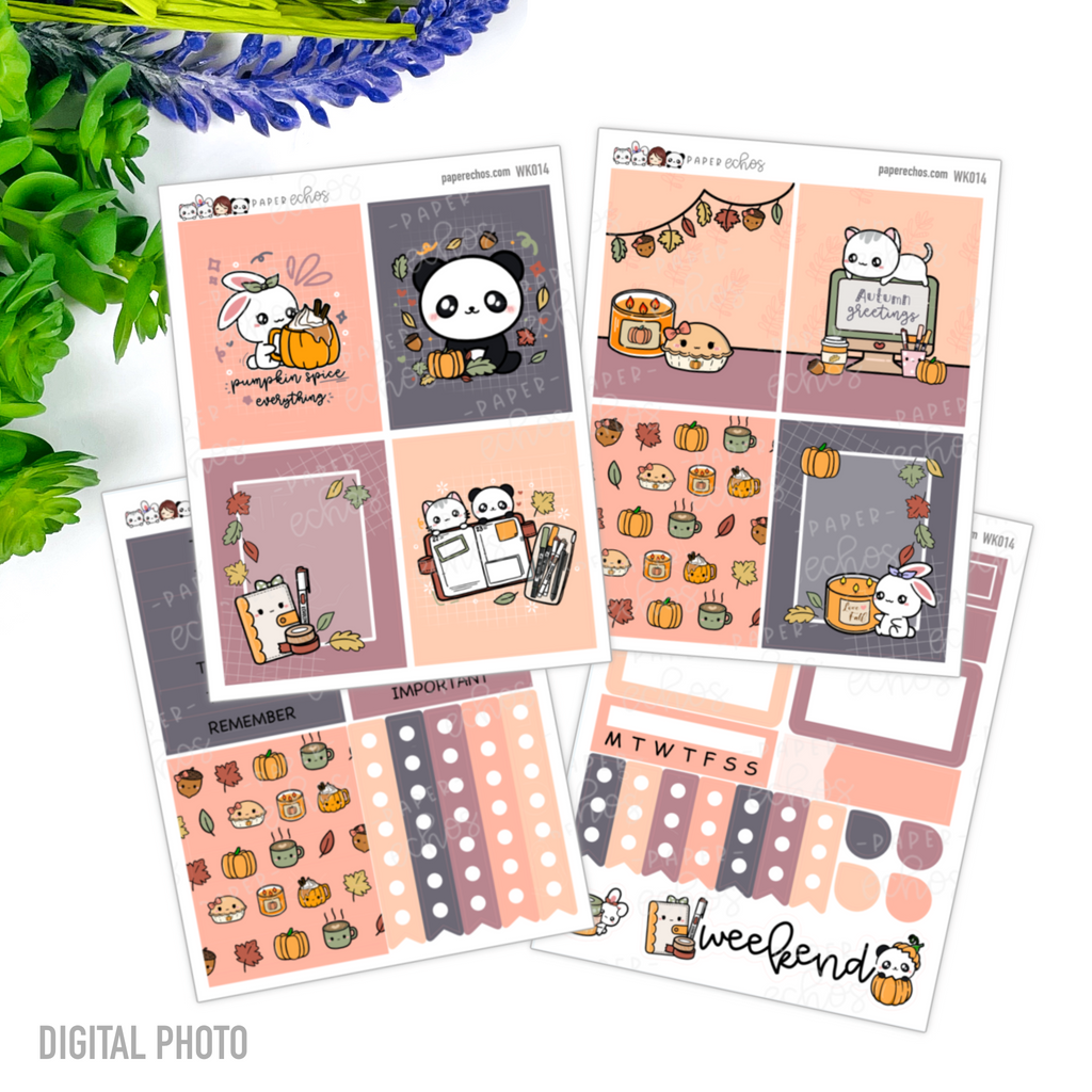 Autumn / Fall Vertical Weekly Kit - 4 Pages