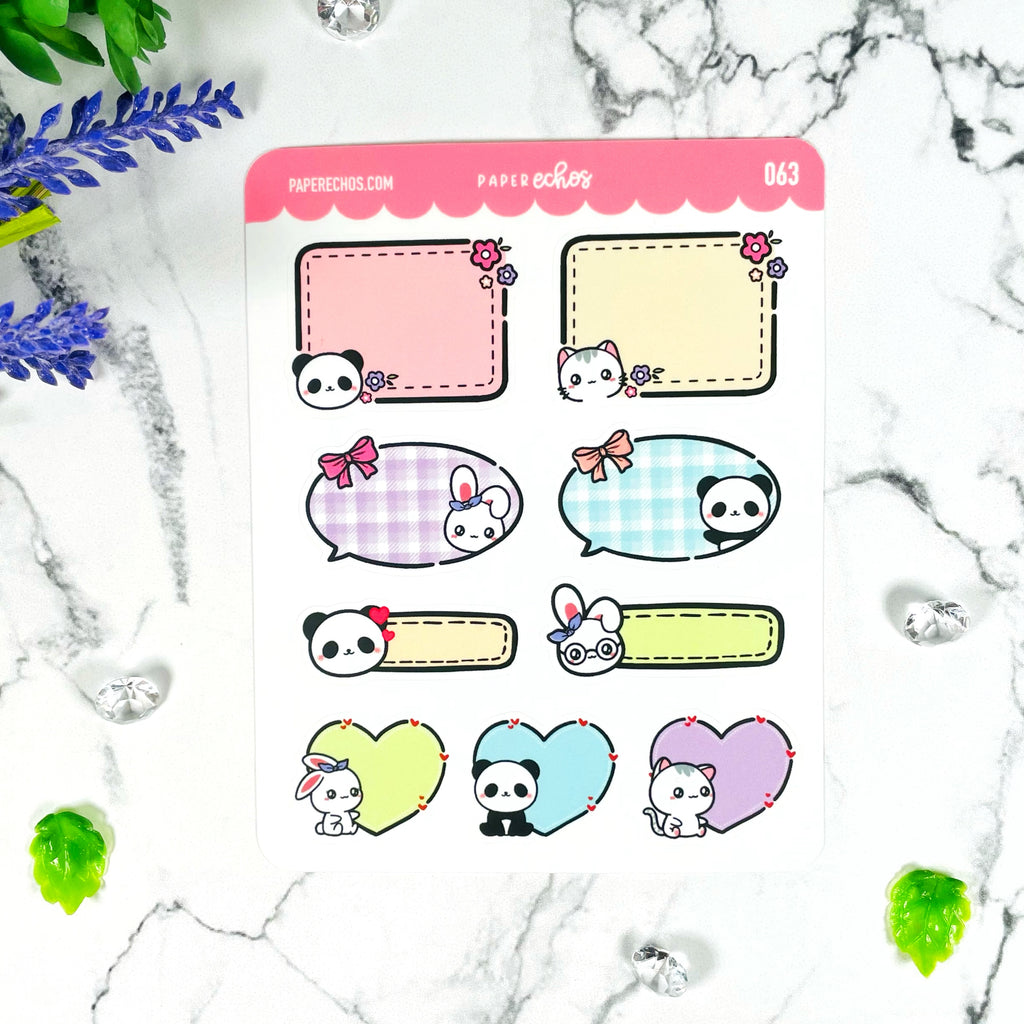 Characters Rainbow Colours Label Stickers