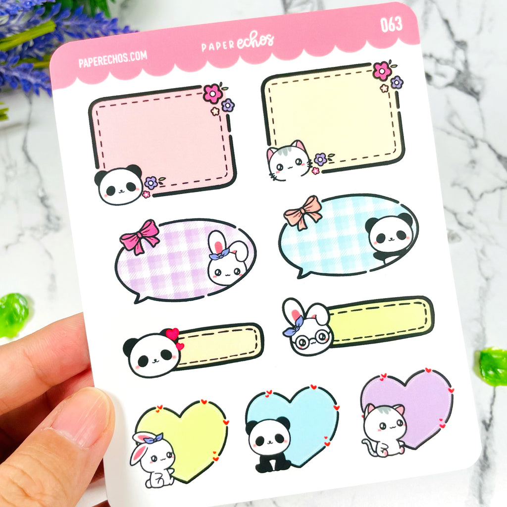 Characters Rainbow Colours Label Stickers