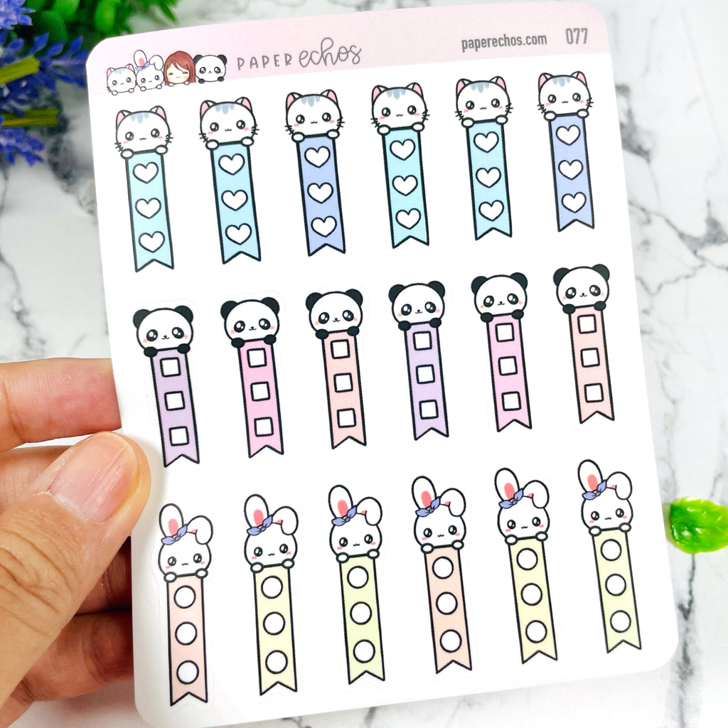 Characters Rainbow Colours Checklist Stickers