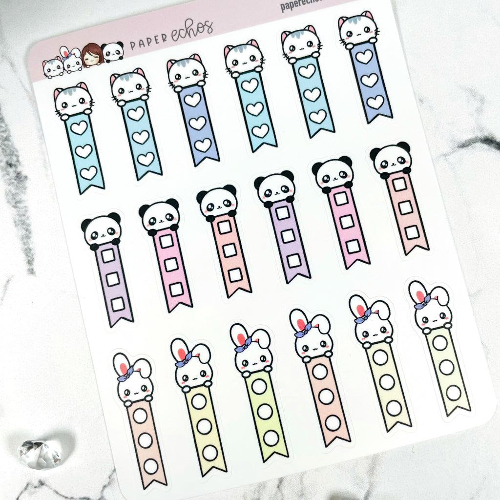 Characters Rainbow Colours Checklist Stickers