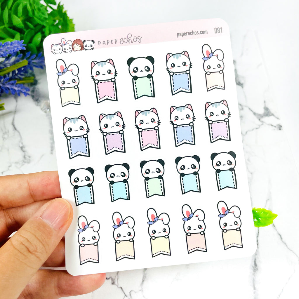 Characters Rainbow Colours Page Flags Stickers