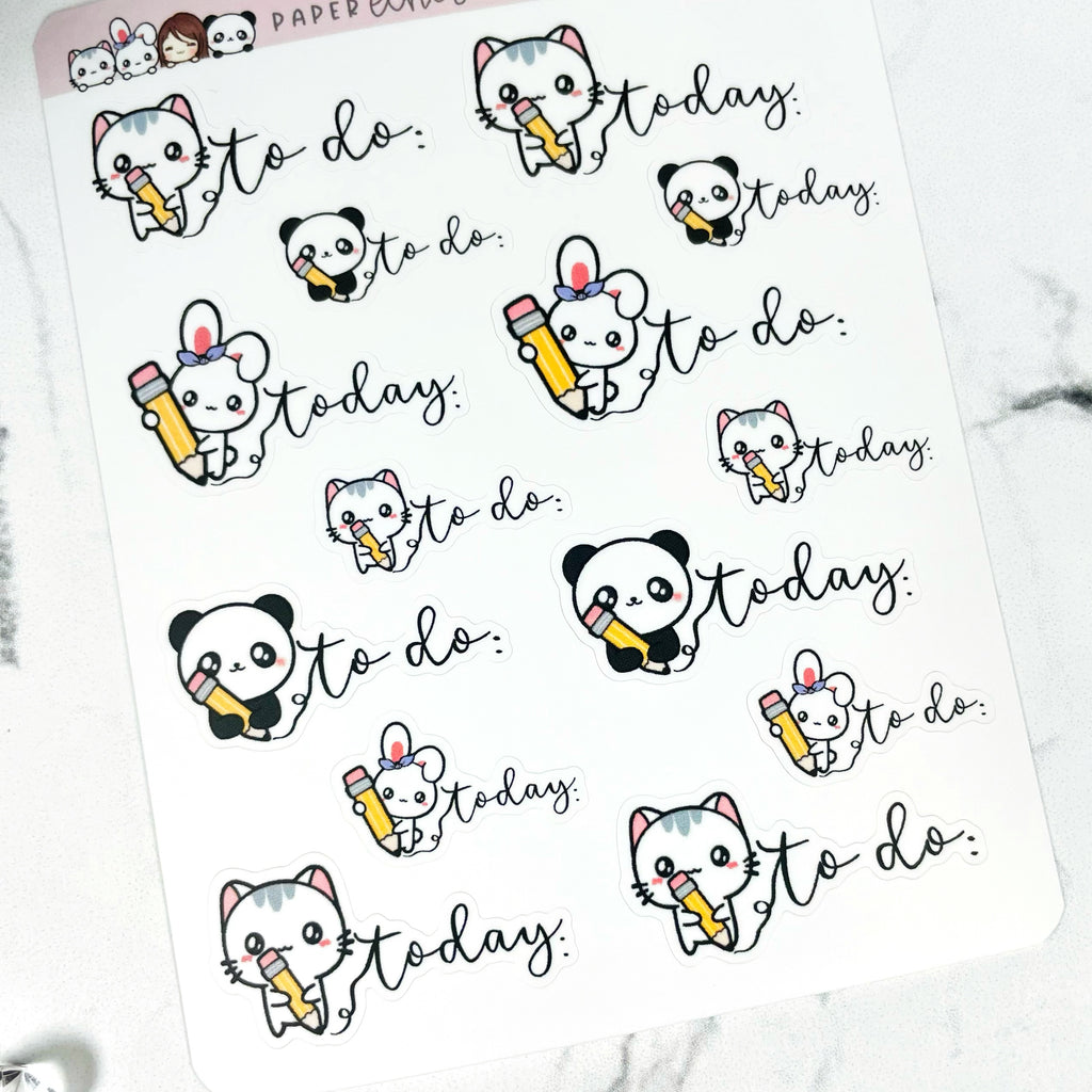 Characters To Do / Today Header Stickers
