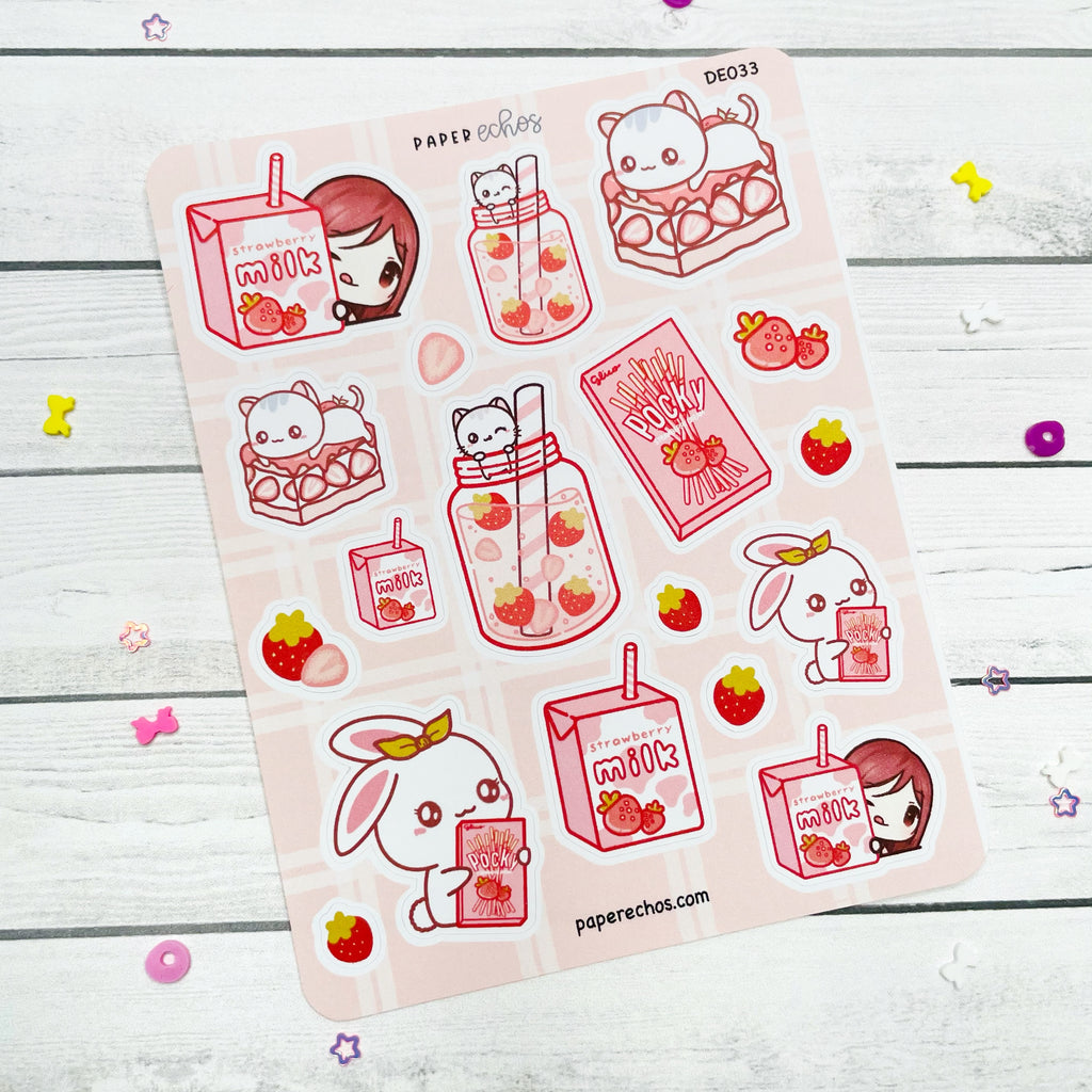 Strawberry Decoration Stickers
