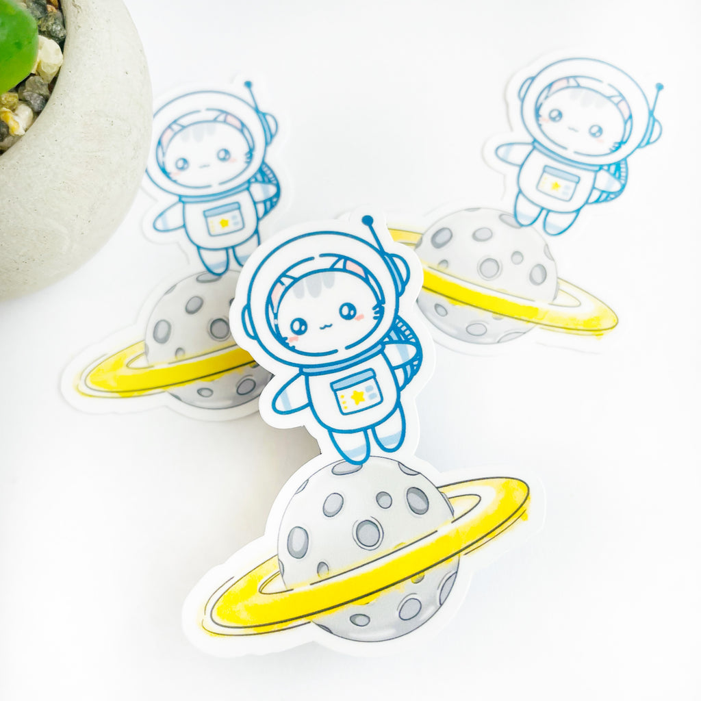 Sushi Spaceman /  Astronaut Vinyl Flake Sticker