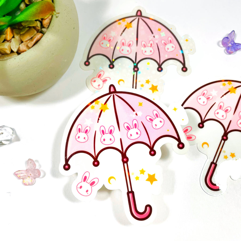 Sailor Moon Bunny Umbrella Vinyl Flake Sticker