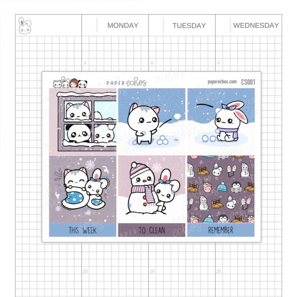 Winter Hobonichi Cousin & A5 ECHO Planner Kit- 3 Pages - Revamped