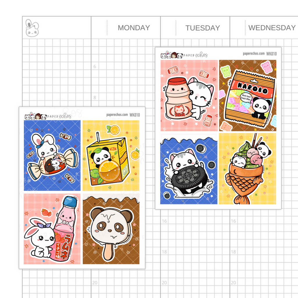 Snack Time Vertical Weekly Kit - 4 Pages