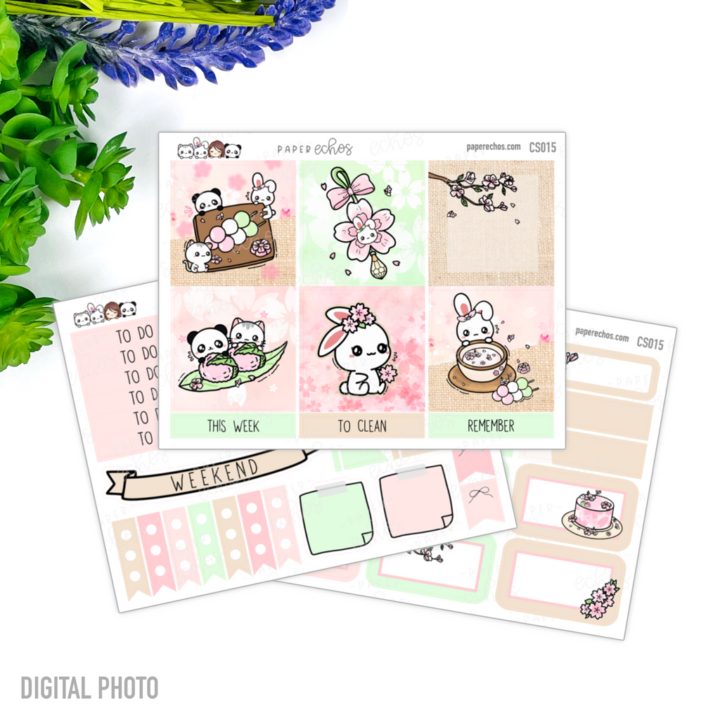 Cherry Blossom / Sakura Hobonichi Cousin & A5 ECHO Planner Kit- 3 Pages
