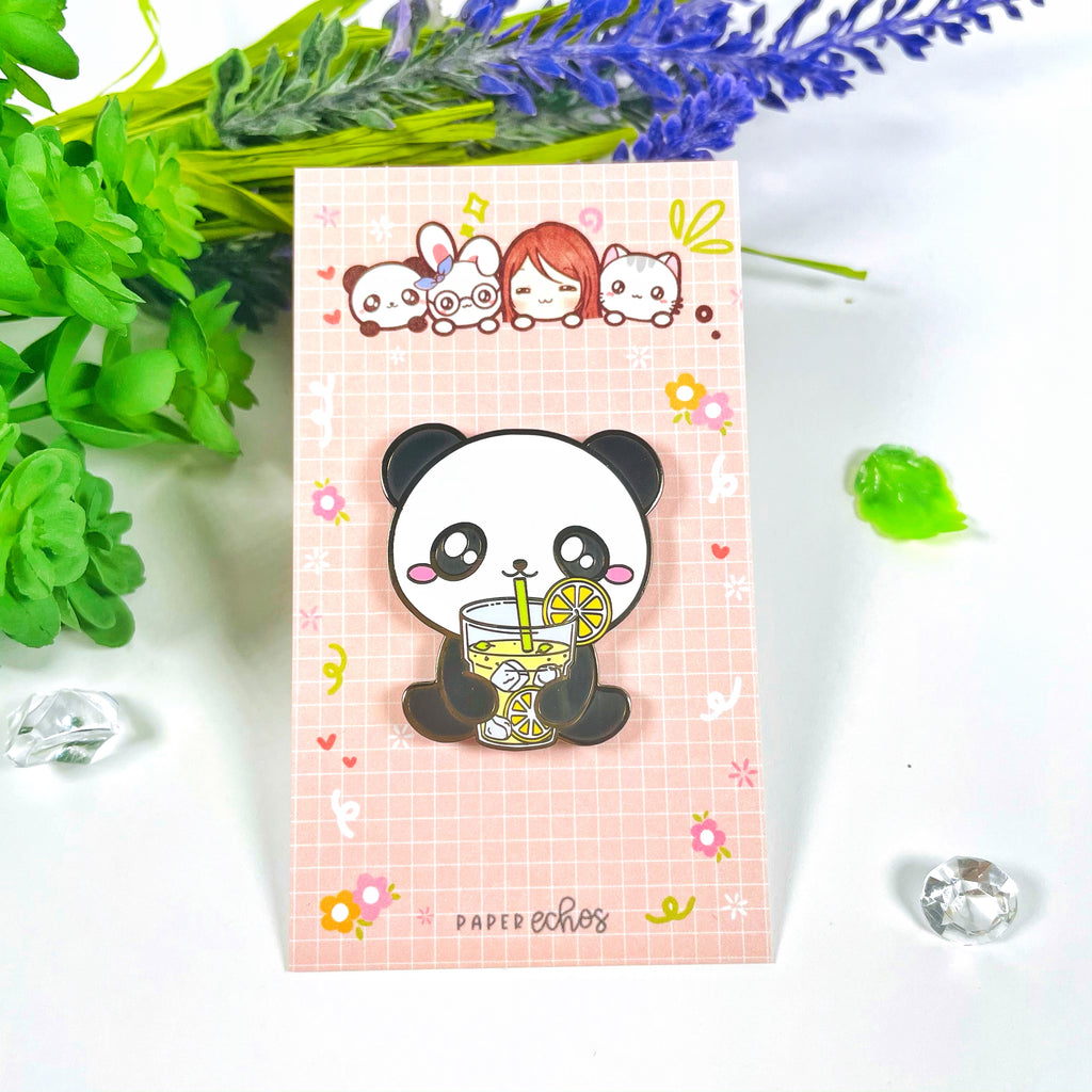 Softy the Panda Lemonade Enamel Pin