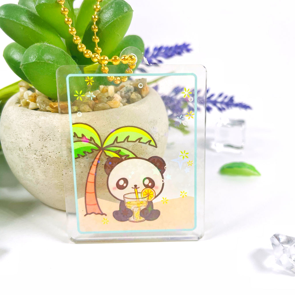 Summer Lemonade Clear Acrylic Mini Washi Card