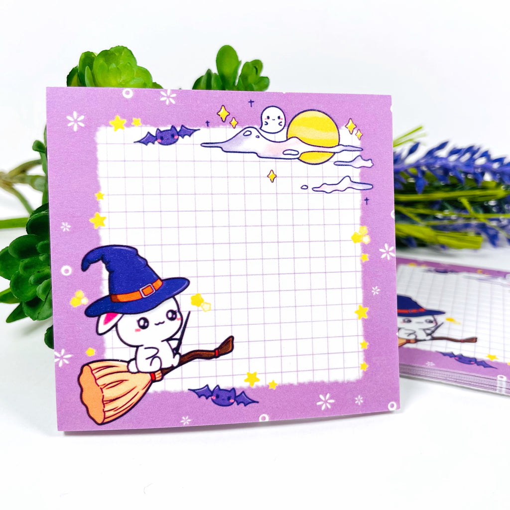 Sugar Bun Witch Sticky Note Pad - 25 Sheets