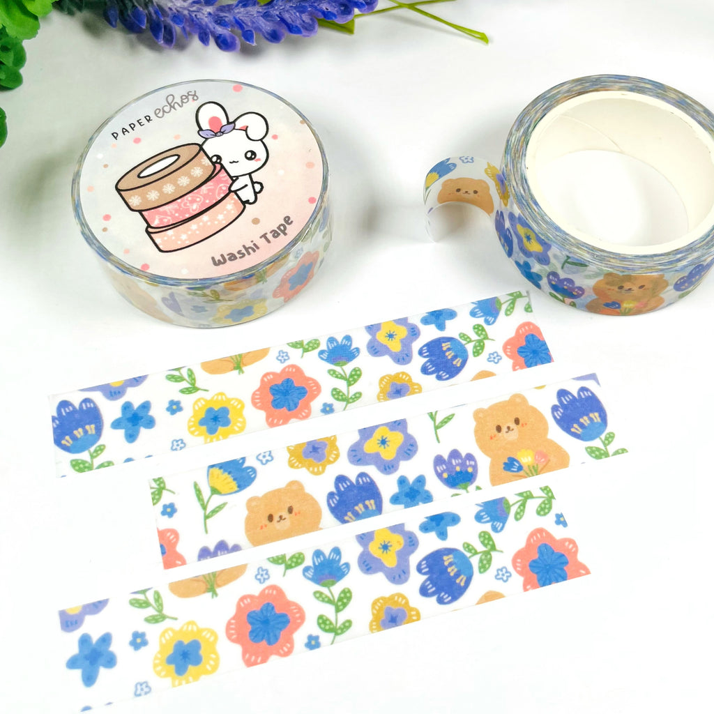 Floral Bear Washi Tape