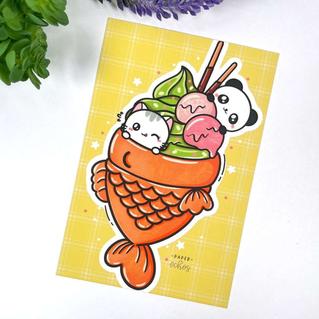 Taiyaki Ice Cream Journaling Card