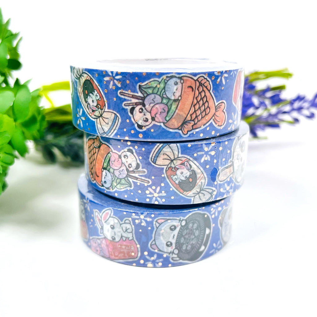 Snack Time Champagne Gold Foiled Washi Tape