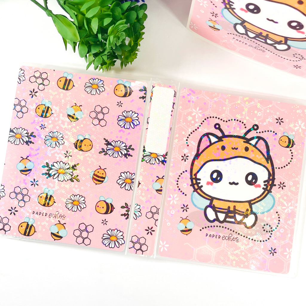 Sushi the Cat Bee Onesie Sticker Storage Album - 60 Top Load Pockets